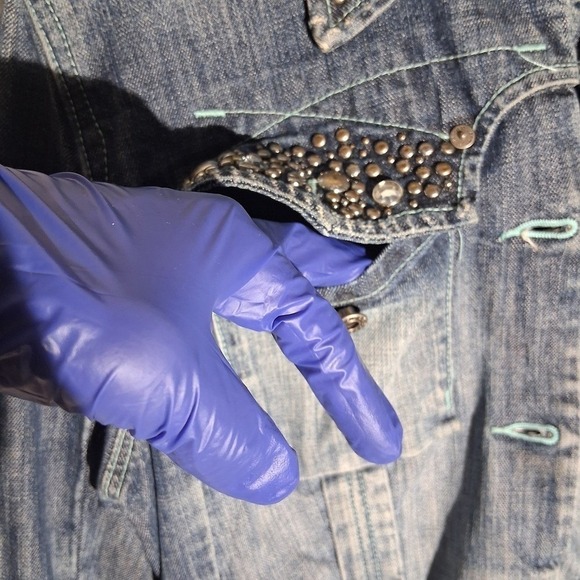 Vintage Western Cowgirl Festival Parasuco Studded Denim Women's Jacket - Picture 9 of 17